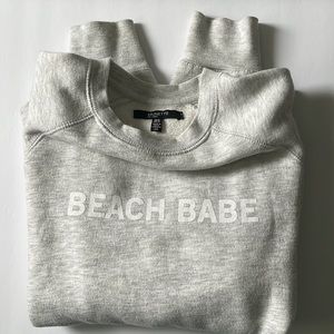 Brunette The Label  - BEACH BABE Grey Sweatshirt - Size M /L